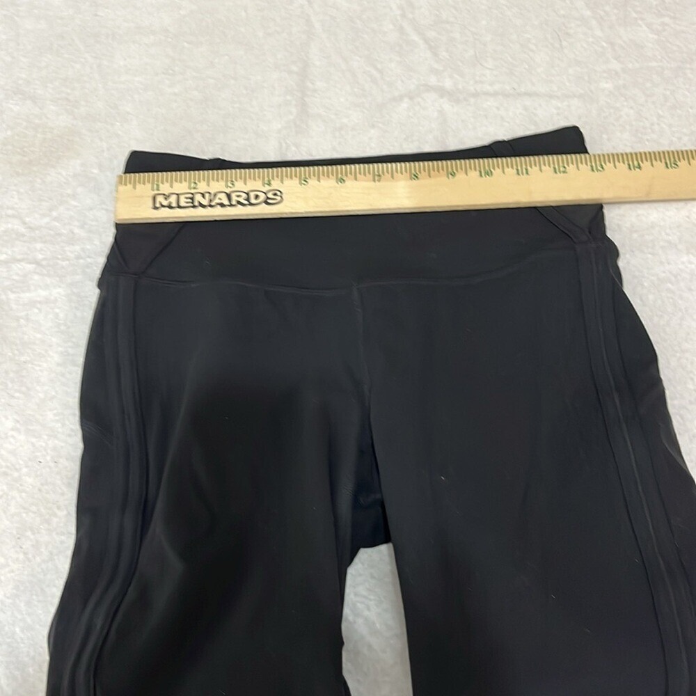 Athleta High Rise Leggings w/Mesh Cut Outs  Womens Size Small Black Ankle Length - Picture 9 of 12